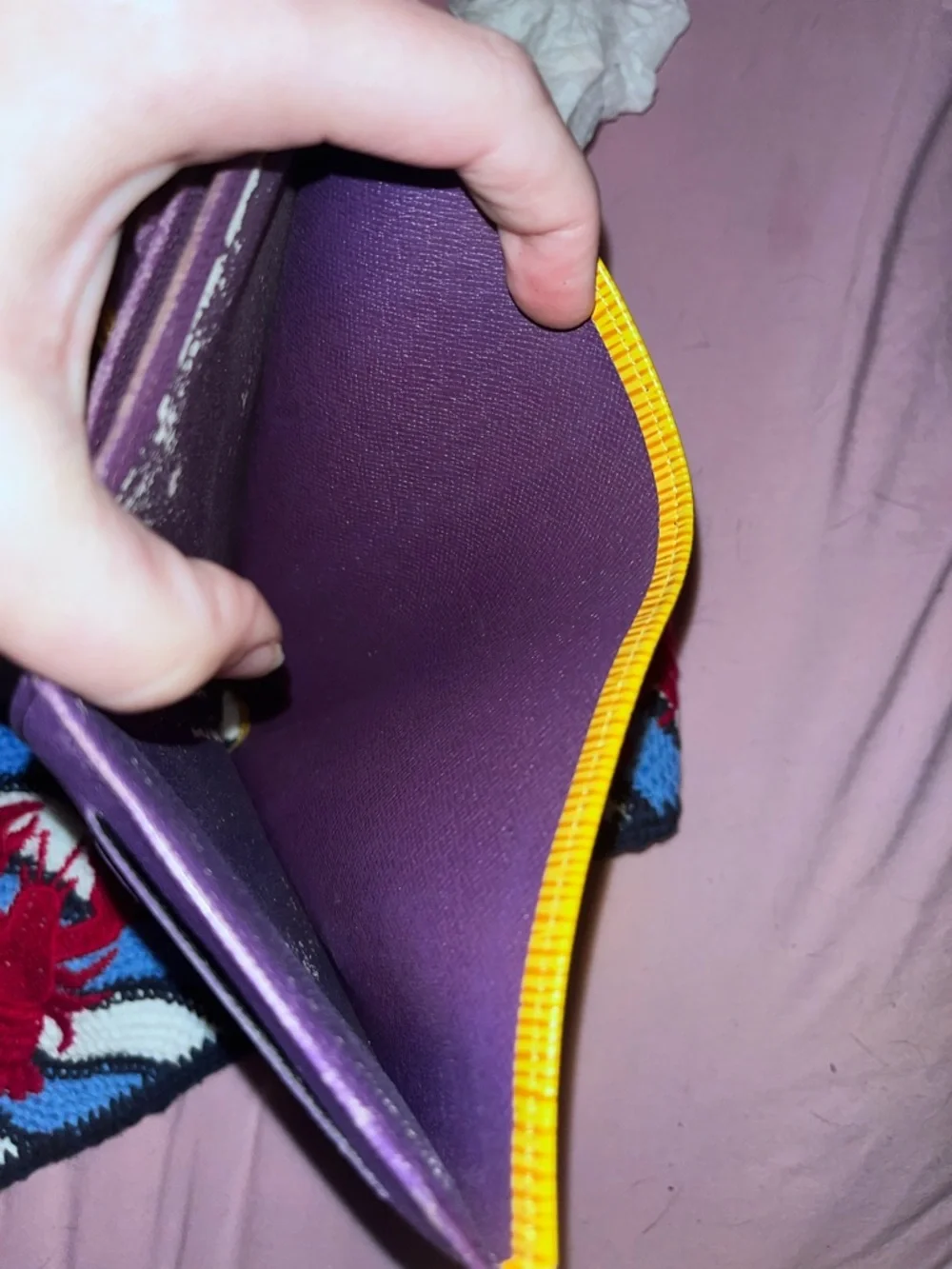 Louis Vuitton Yellow Epi Leather Tri fold Double Wallet- AUTHENTIC